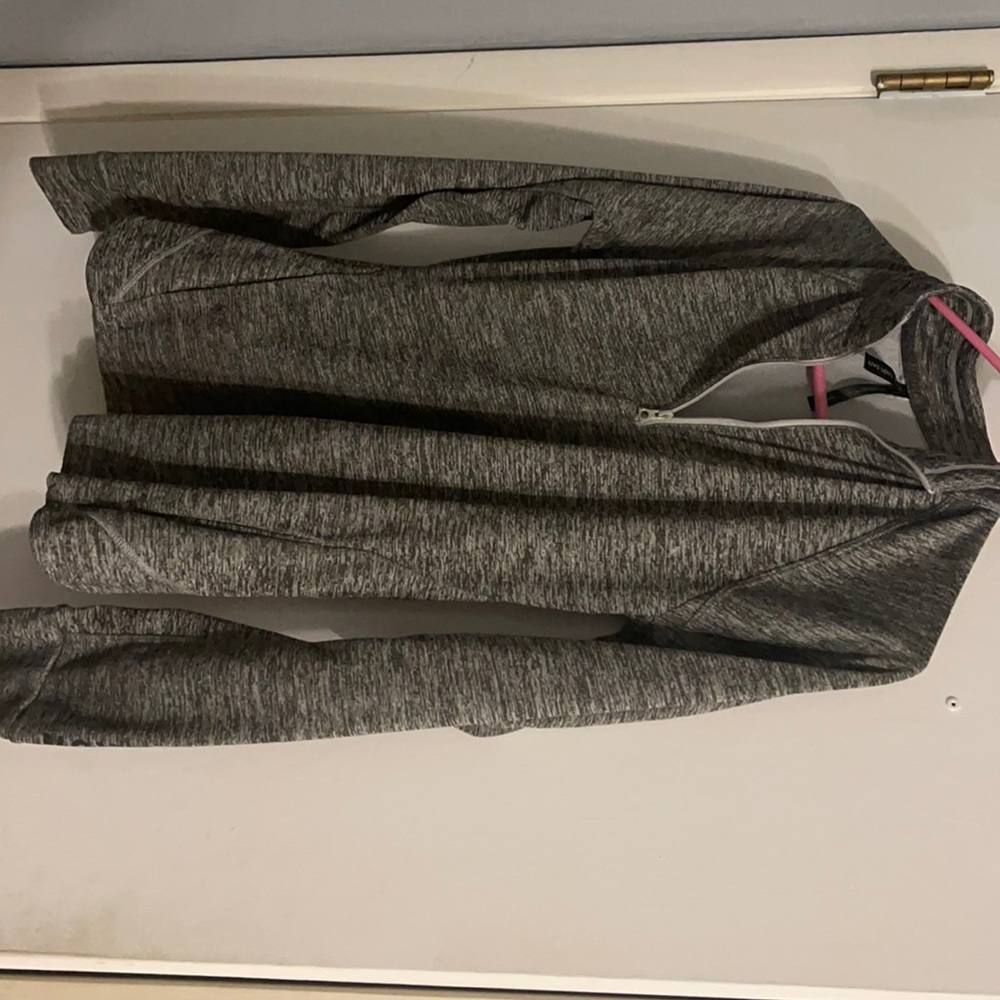 Gray quarter zip